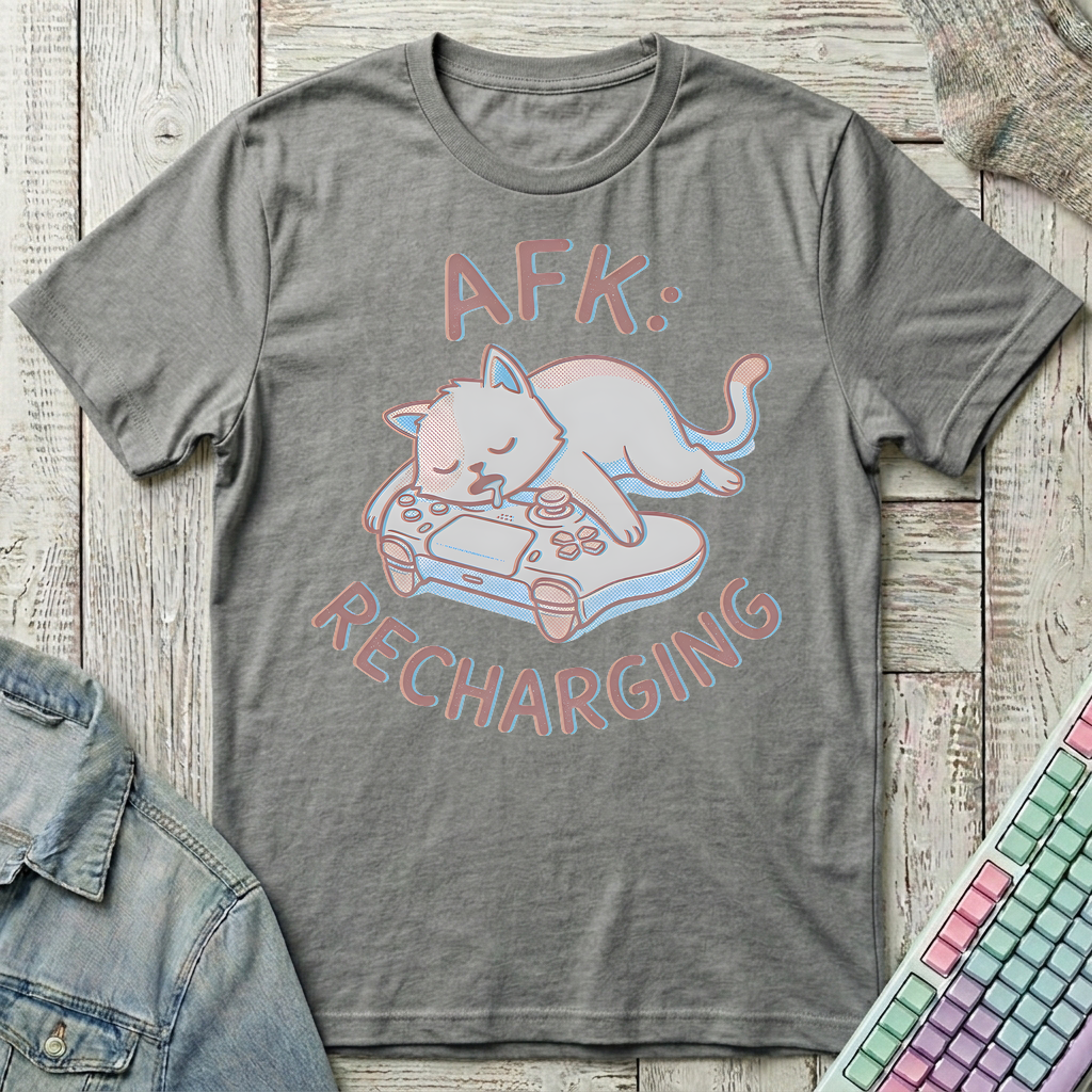 AFK Catnap Mode T-Shirt - AFK Catnap Mode_graphite_heather