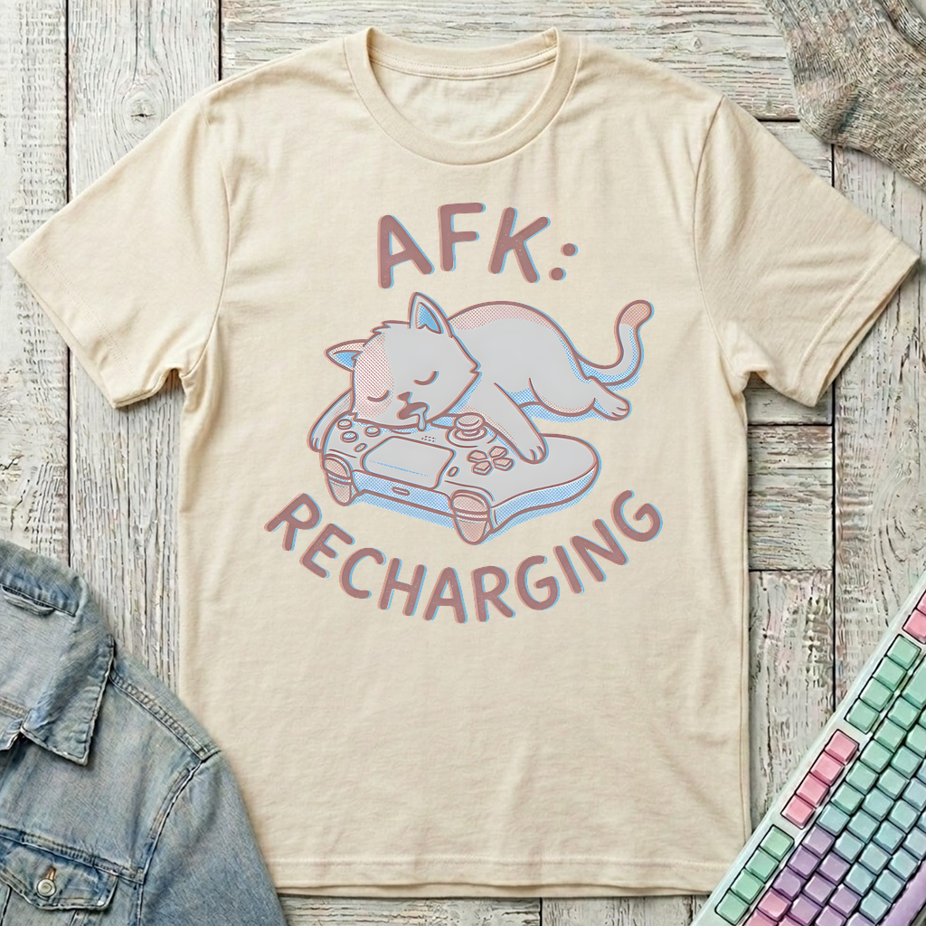 AFK Catnap Mode T-Shirt - AFK Catnap Mode_natural