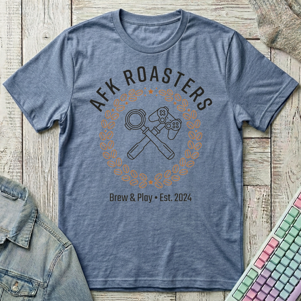 AFK Roasters T-Shirt - AFK Roasters_heather_indigo