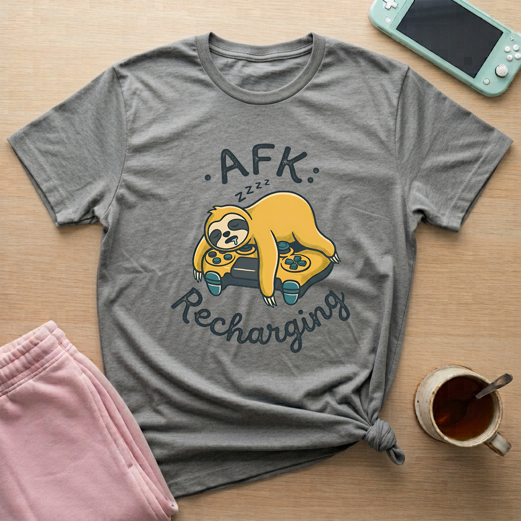 AFK Sloth Mode T-Shirt - AFK Sloth Mode_graphite_heather