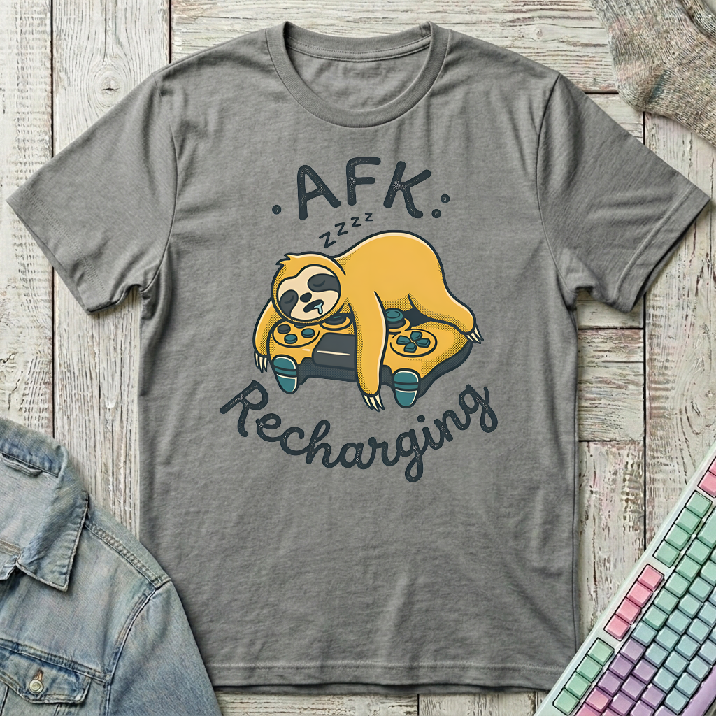 AFK Sloth Mode T-Shirt - AFK Sloth Mode_graphite_heather