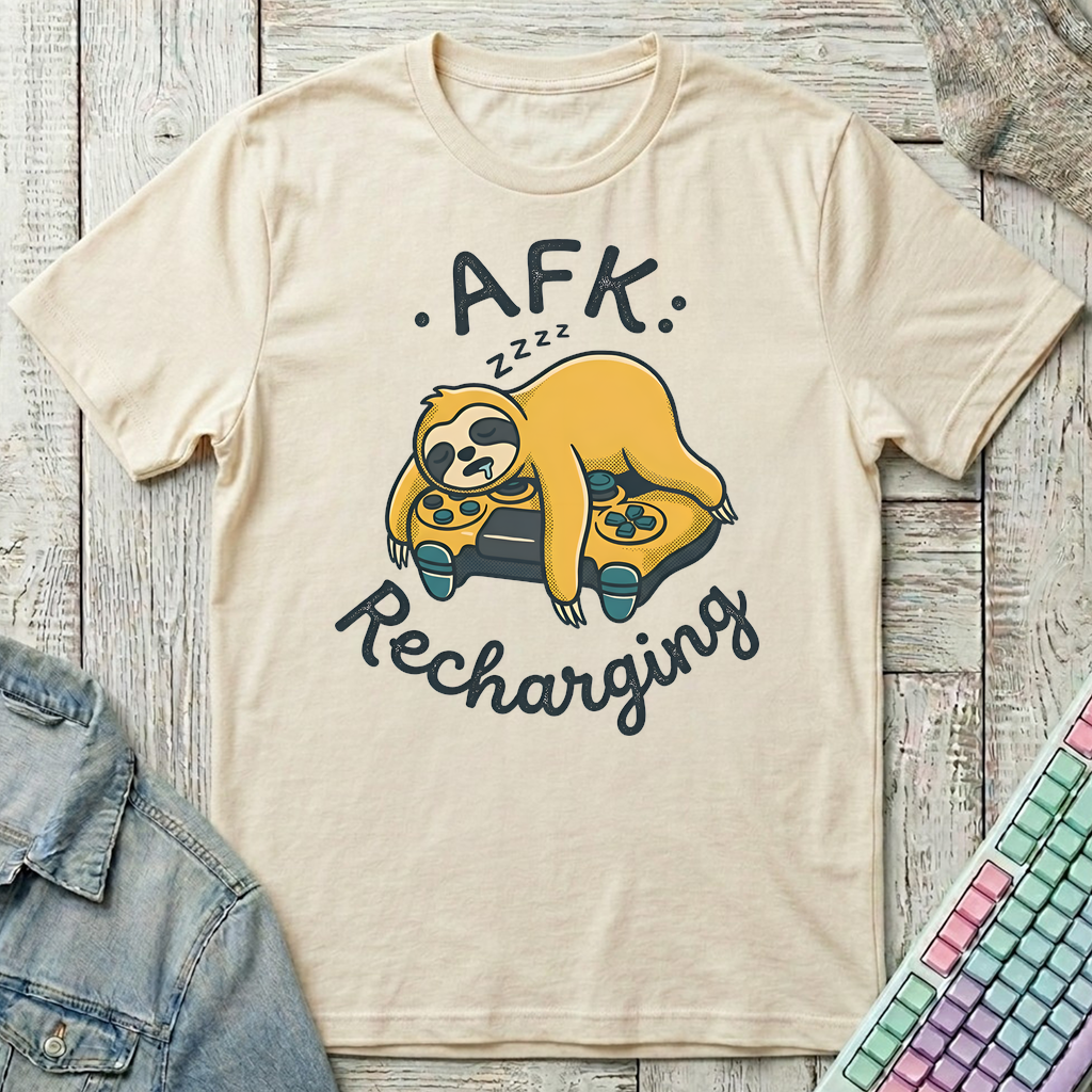 AFK Sloth Mode T-Shirt - AFK Sloth Mode_natural