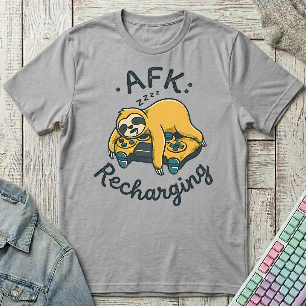 AFK Sloth Mode T-Shirt - AFK Sloth Mode_sport_grey
