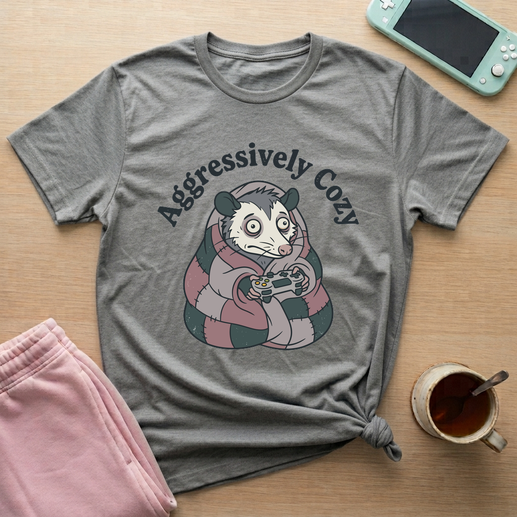 Aggresively Cozzy T-Shirt - Aggresively Cozzy_graphite_heather