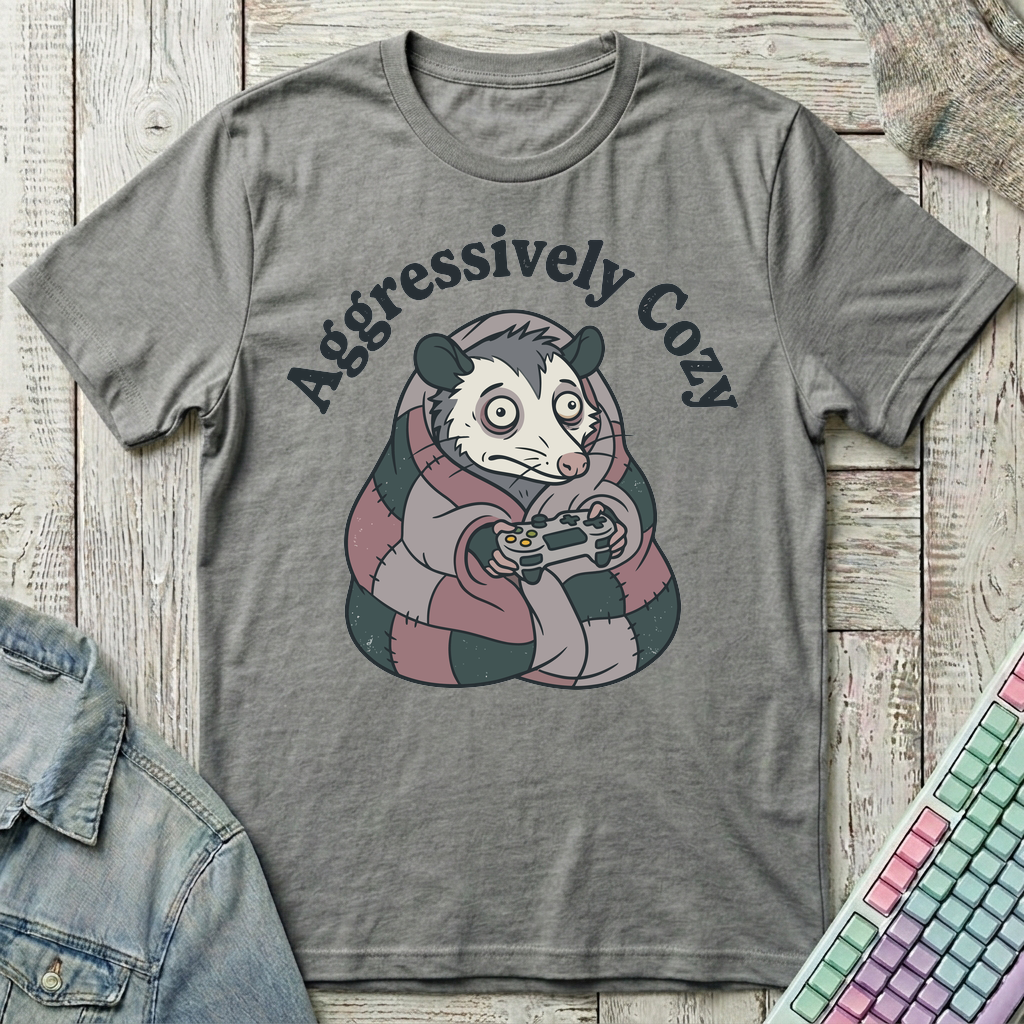 Aggresively Cozzy T-Shirt - Aggresively Cozzy_graphite_heather