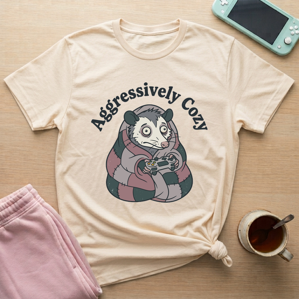 Aggresively Cozzy T-Shirt - Aggresively Cozzy_natural