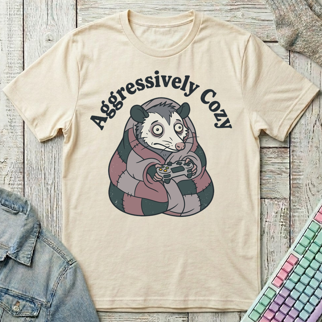 Aggresively Cozzy T-Shirt - Aggresively Cozzy_natural