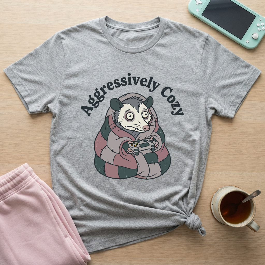 Aggresively Cozzy T-Shirt - Aggresively Cozzy_sport_grey