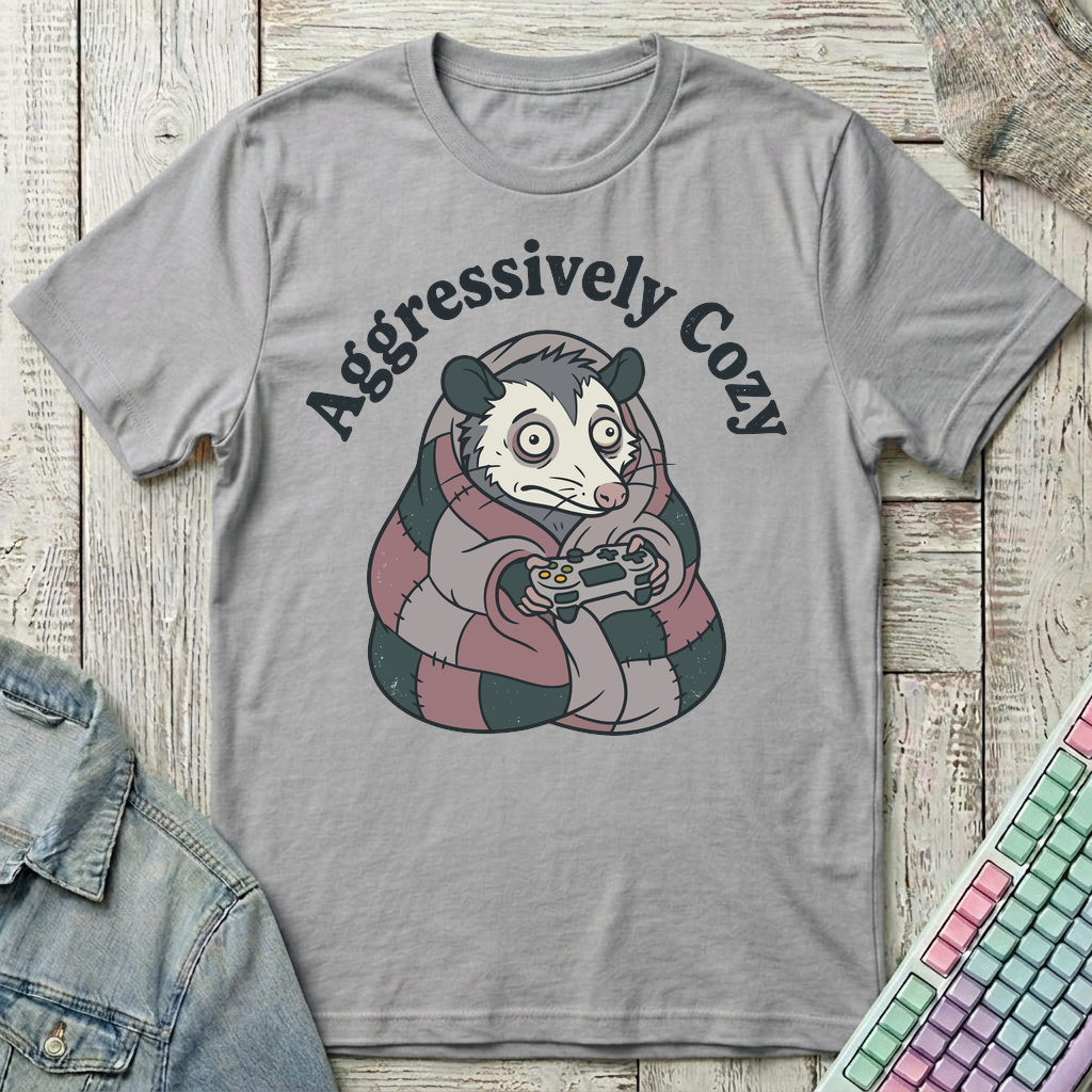 Aggresively Cozzy T-Shirt - Aggresively Cozzy_sport_grey