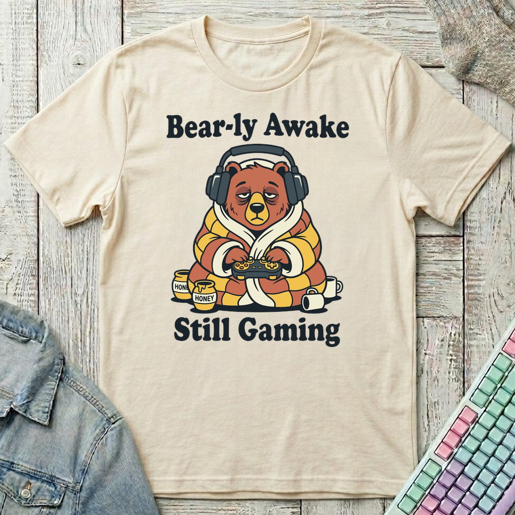 Bear-ly Awake T-Shirt - Bear-ly Awake_natural