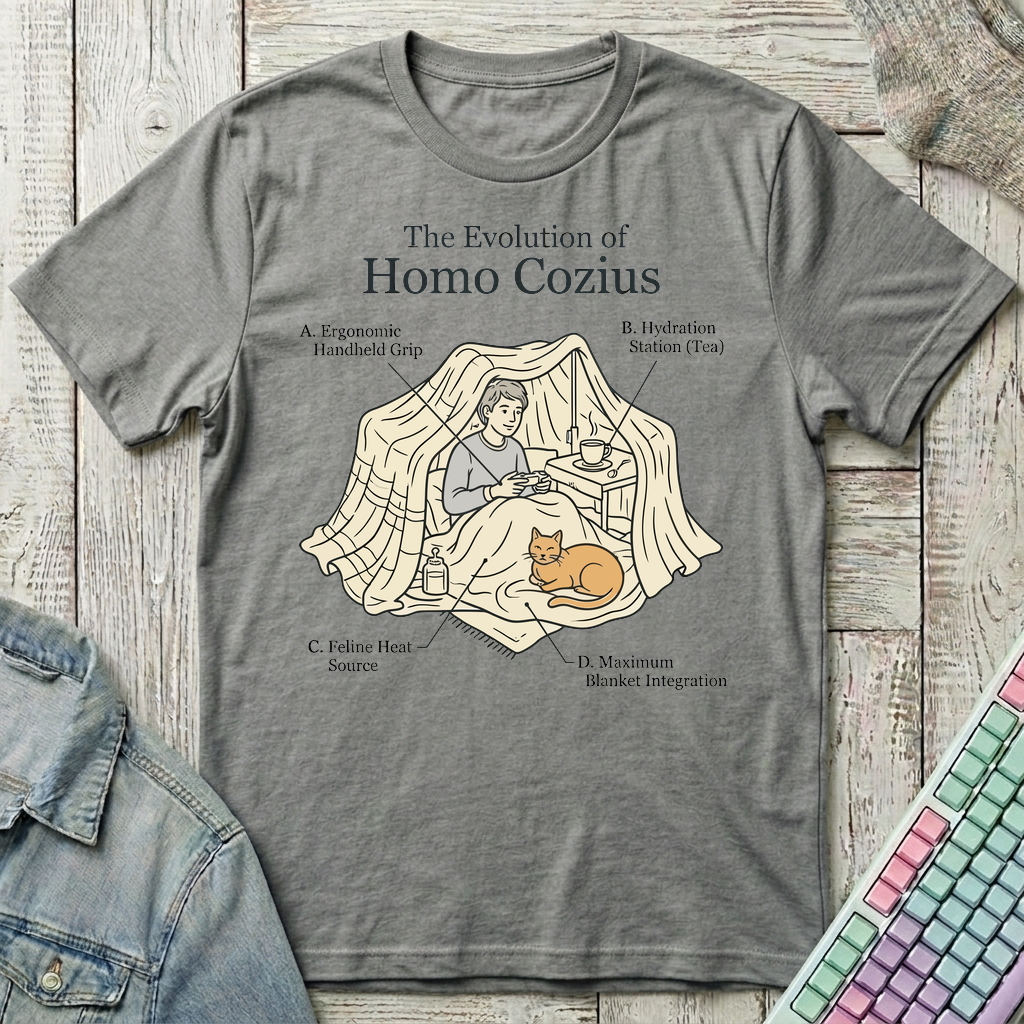 Blanket Fort Gamer T-Shirt - Blanket Fort Gamer_graphite_heather