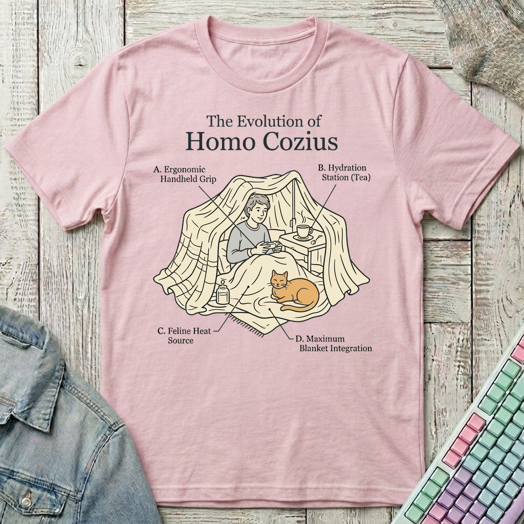 Blanket Fort Gamer T-Shirt - Blanket Fort Gamer_light_pink