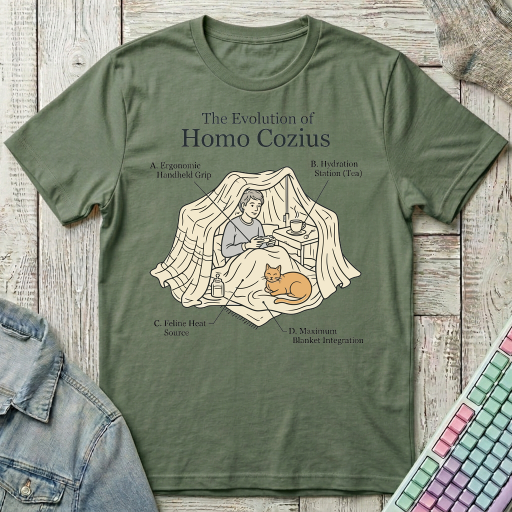 Blanket Fort Gamer T-Shirt - Blanket Fort Gamer_military_green