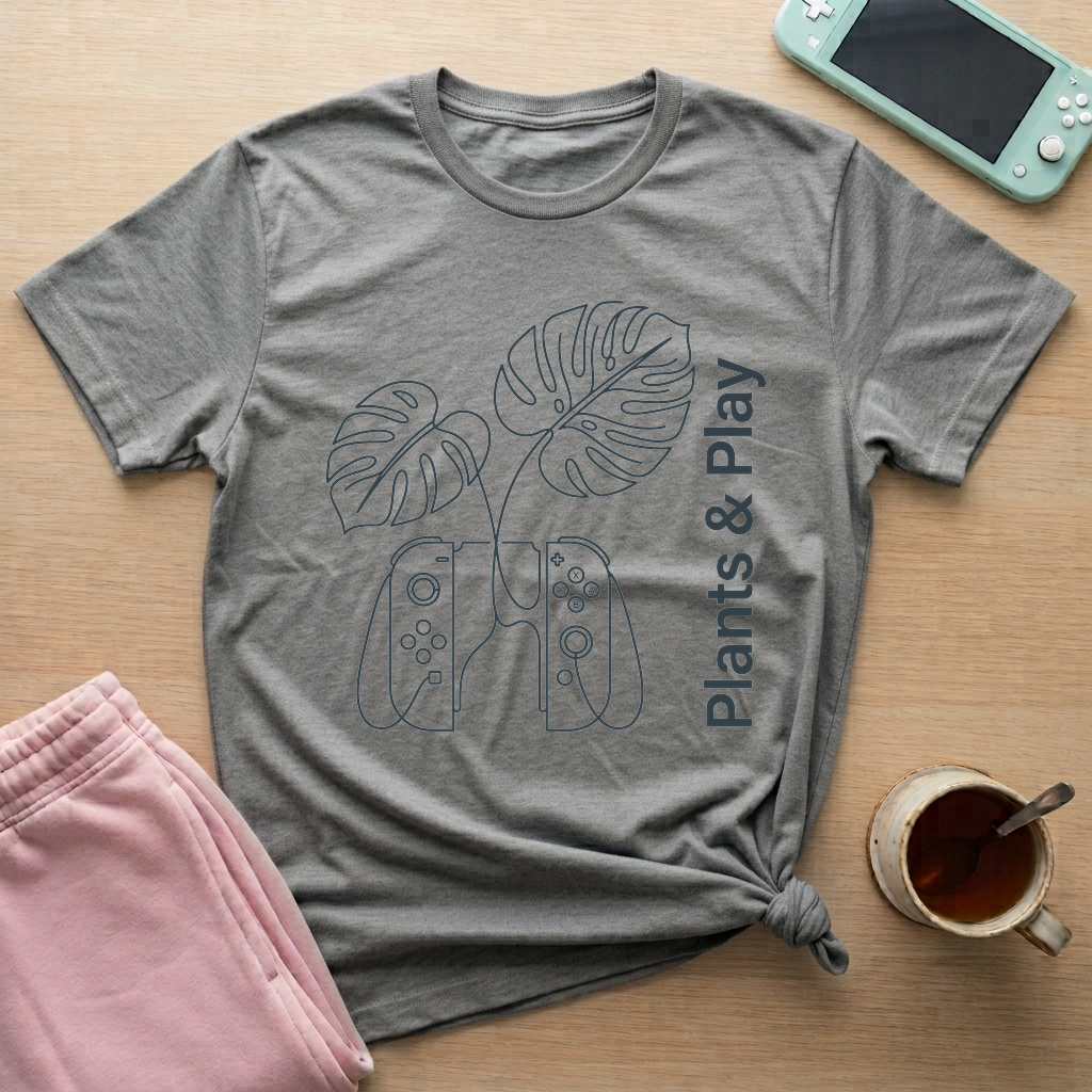 Botanical Game Mode T-Shirt - Botanical Game Mode_graphite_heather