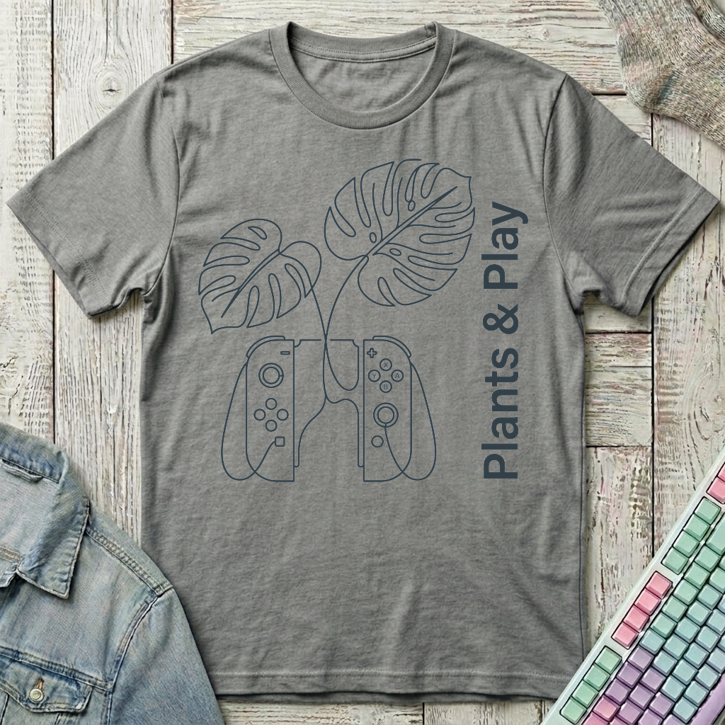 Botanical Game Mode T-Shirt - Botanical Game Mode_graphite_heather