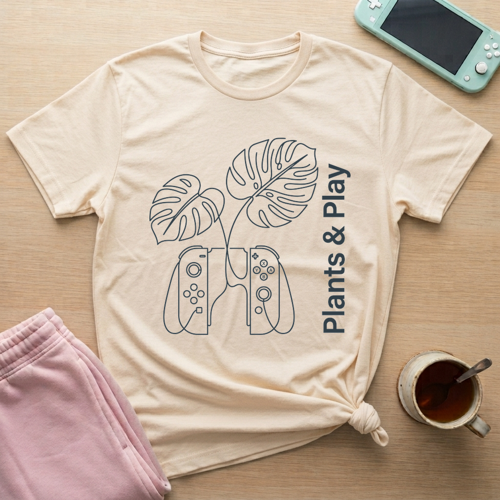 Botanical Game Mode T-Shirt - Botanical Game Mode_natural