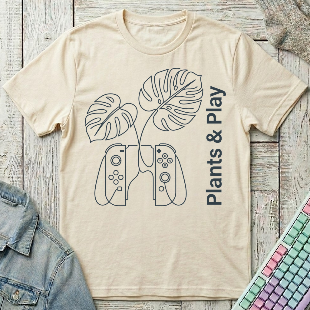Botanical Game Mode T-Shirt - Botanical Game Mode_natural