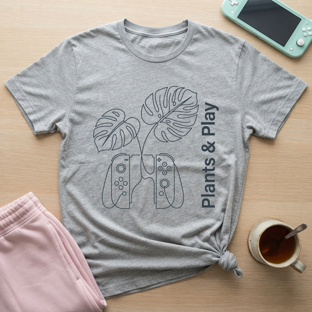Botanical Game Mode T-Shirt - Botanical Game Mode_sport_grey