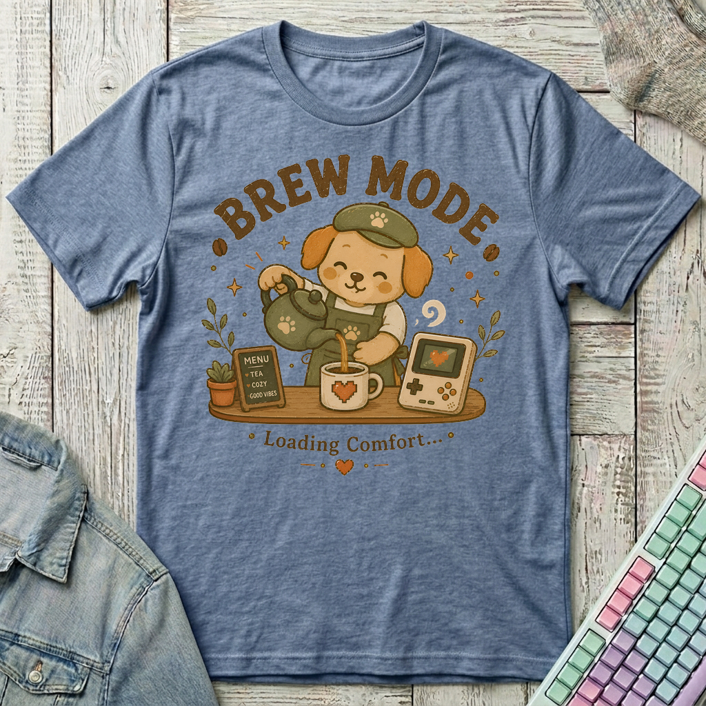 Brew Mode T-Shirt - Brew Mode_heather_indigo