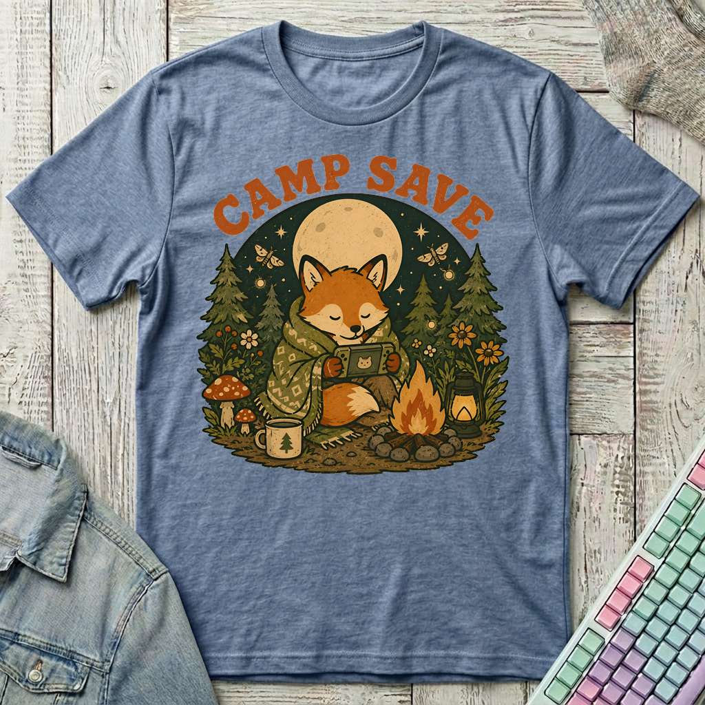 Camp Save T-Shirt - Camp Save_heather_indigo