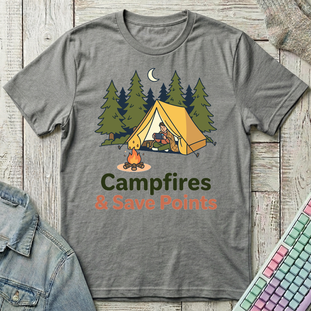 Campfire Respawn T-Shirt - Campfire Respawn_graphite_heather