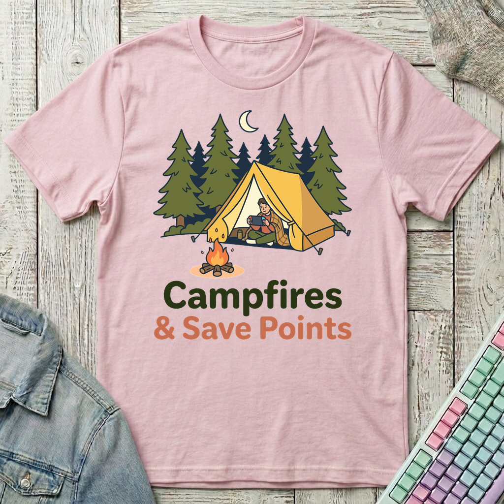 Campfire Respawn T-Shirt - Campfire Respawn_light_pink