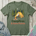 Campfire Respawn T-Shirt - Campfire Respawn_military_green