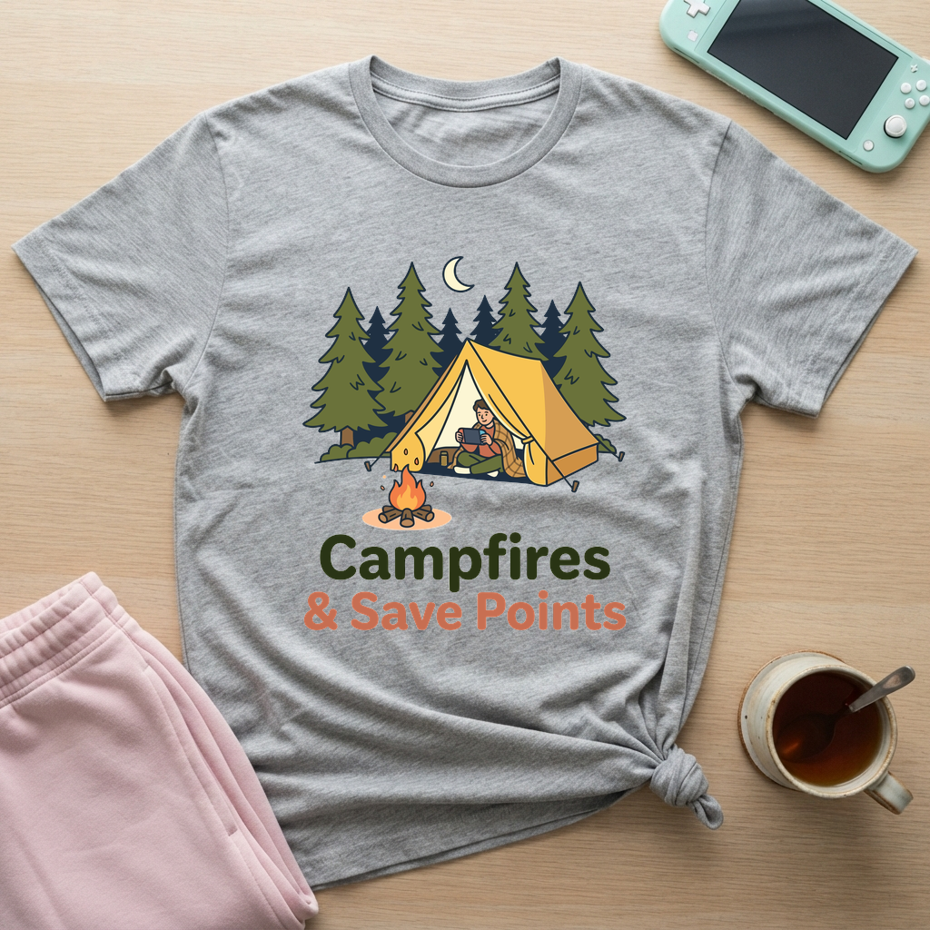 Campfire Respawn T-Shirt - Campfire Respawn_sport_grey
