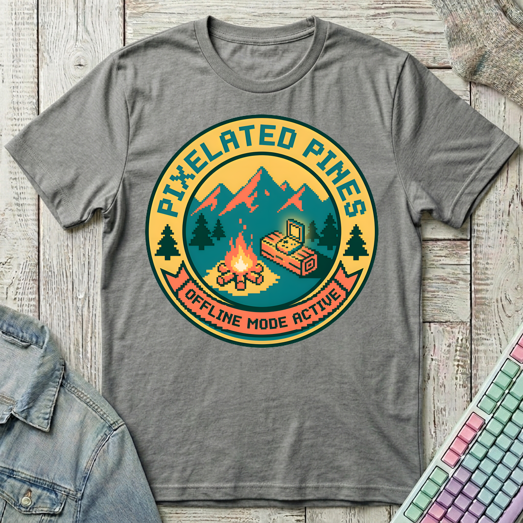 Campfire Save Point T-Shirt - Campfire Save Point_graphite_heather