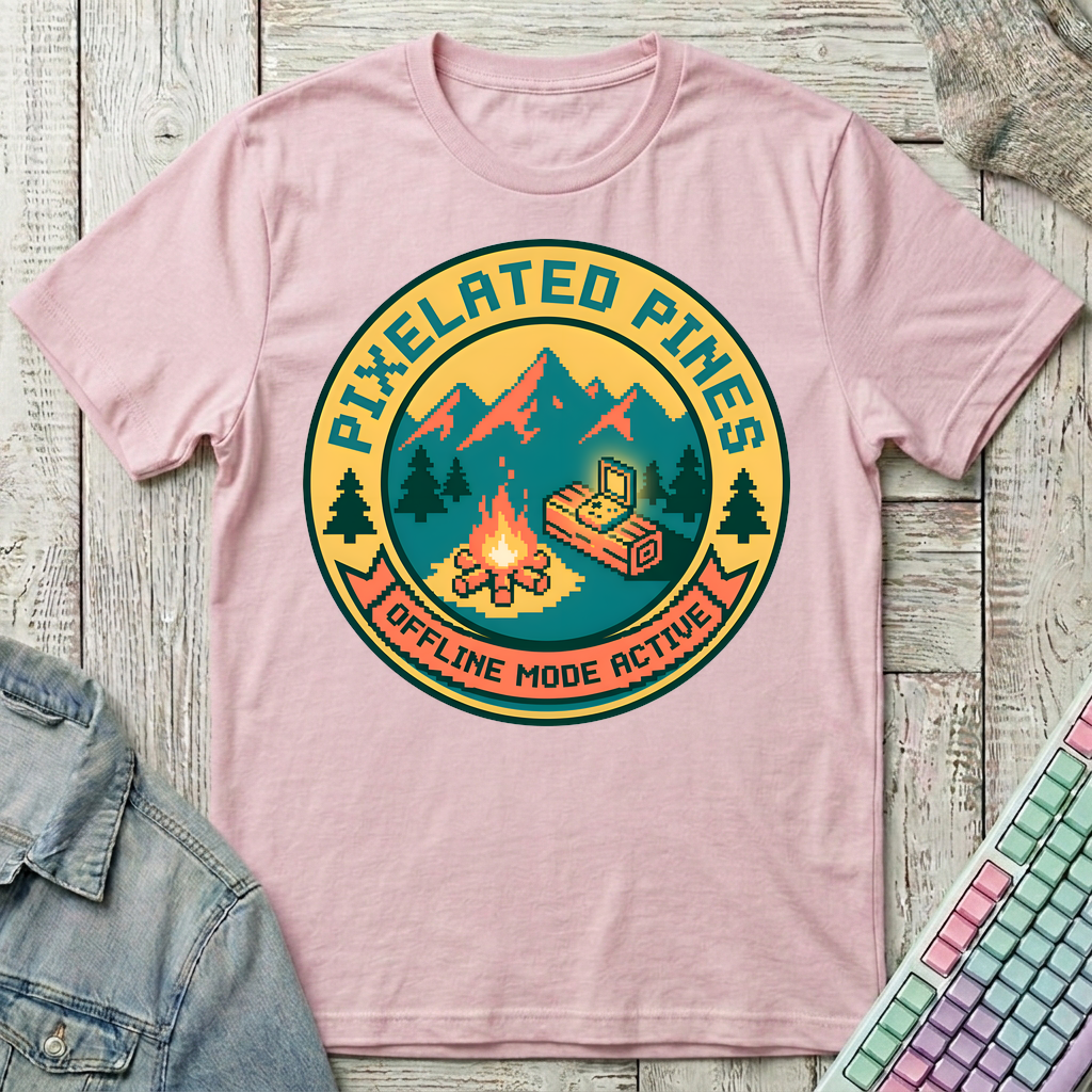 Campfire Save Point T-Shirt - Campfire Save Point_light_pink