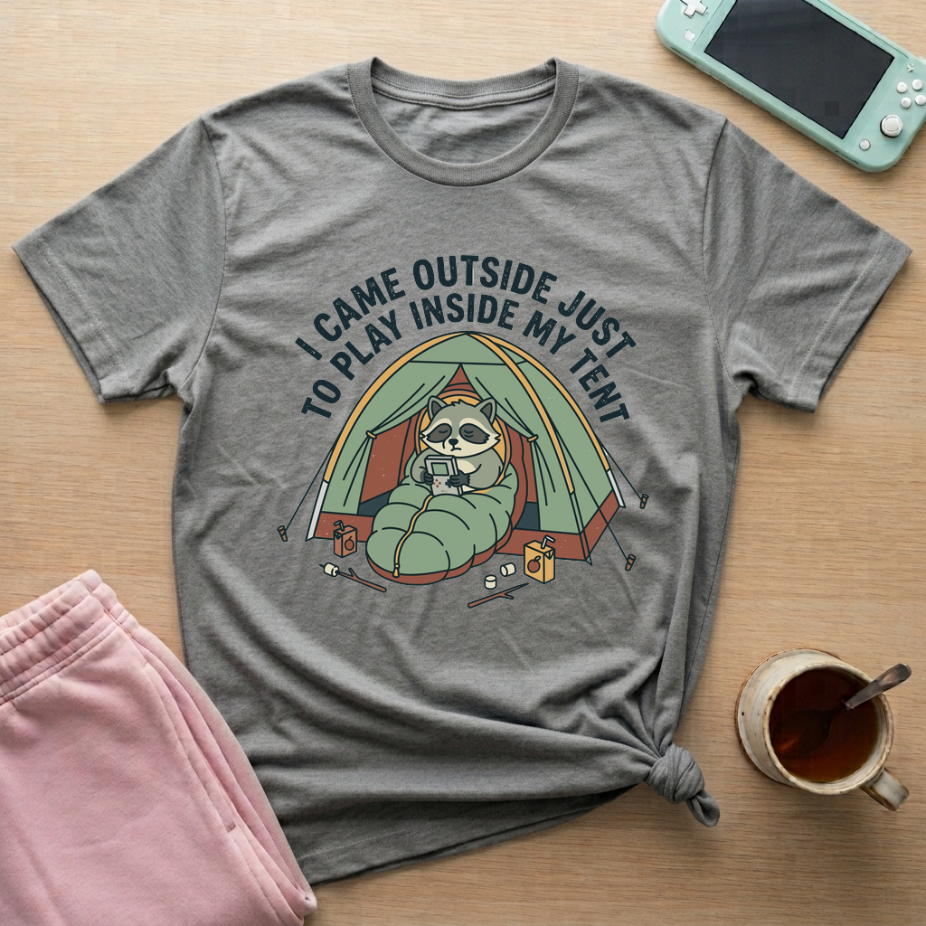 Camping Gamer T-Shirt - Camping Gamer_graphite_heather