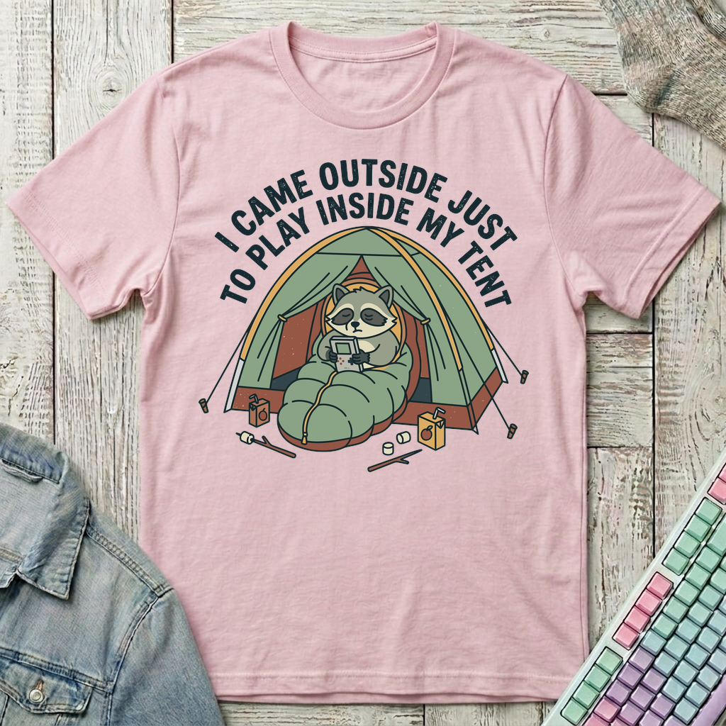Camping Gamer T-Shirt - Camping Gamer_light_pink