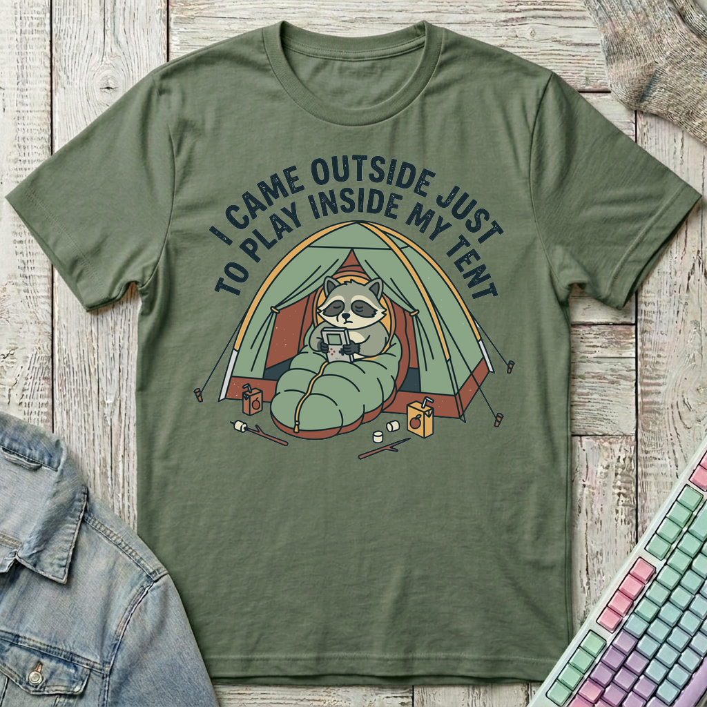 Camping Gamer T-Shirt - Camping Gamer_military_green