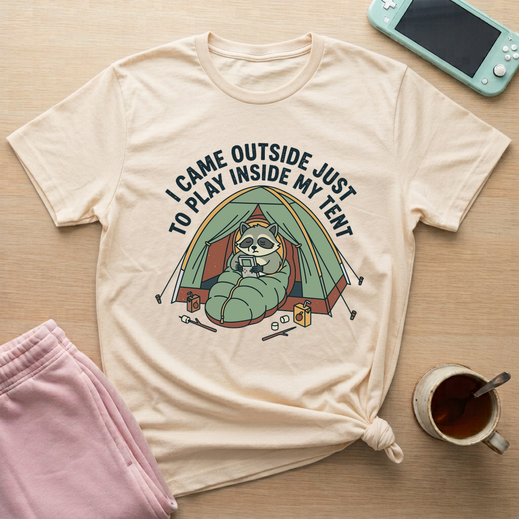 Camping Gamer T-Shirt - Camping Gamer_natural
