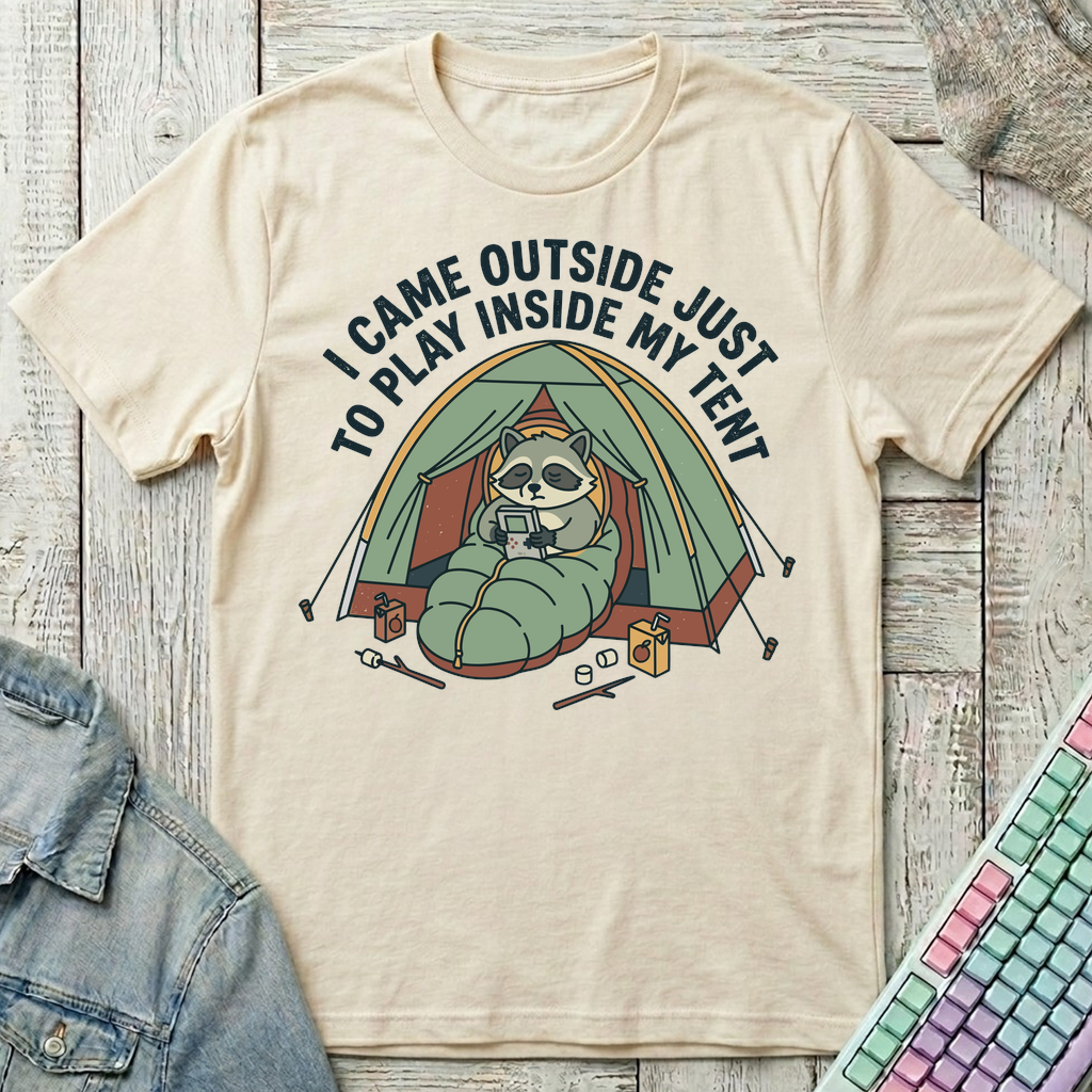 Camping Gamer T-Shirt - Camping Gamer_natural