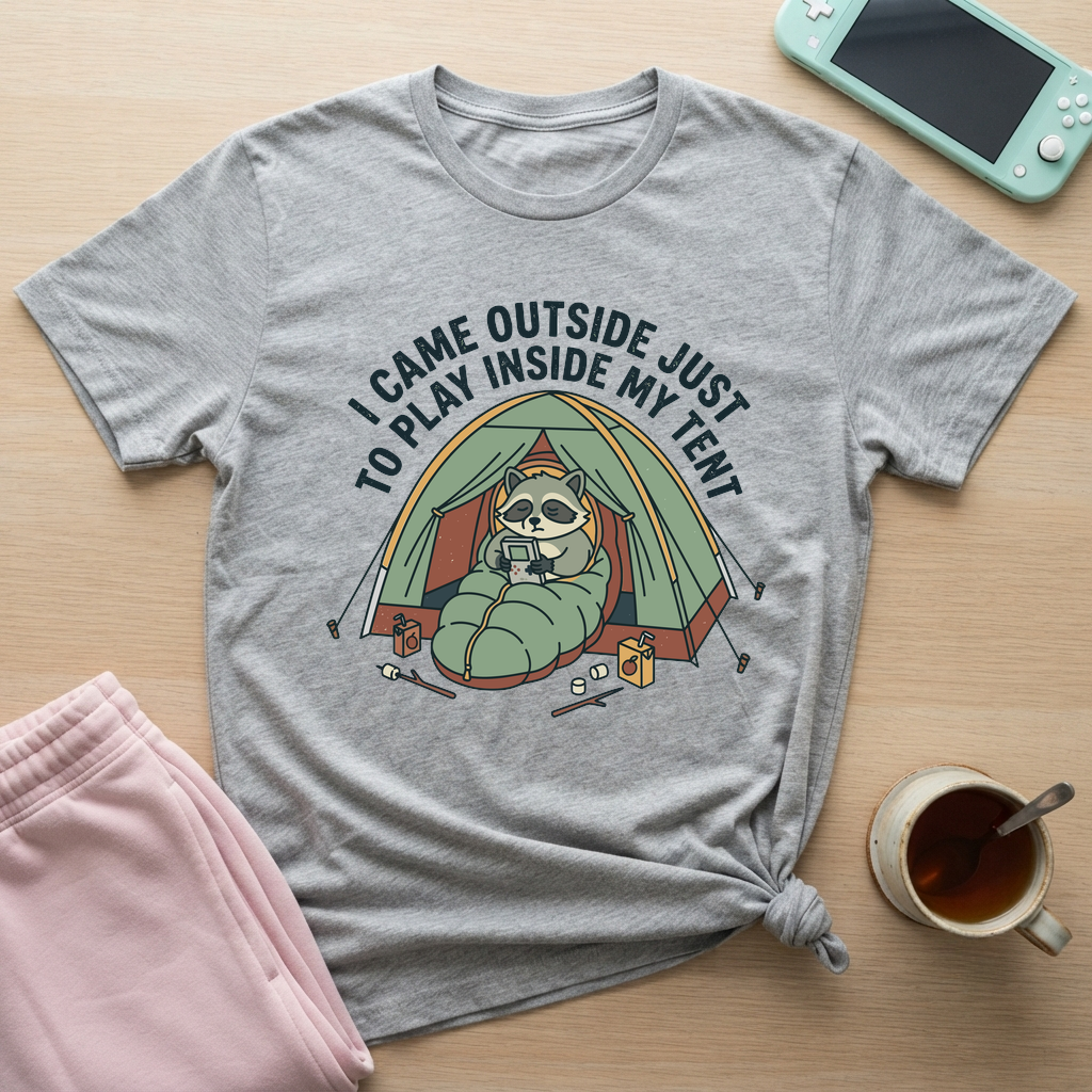 Camping Gamer T-Shirt - Camping Gamer_sport_grey