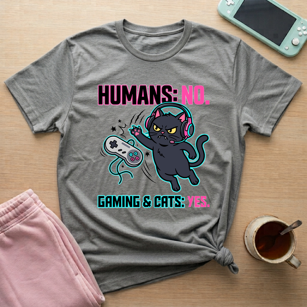 Cats Over Humans T-Shirt - Cats Over Humans_graphite_heather