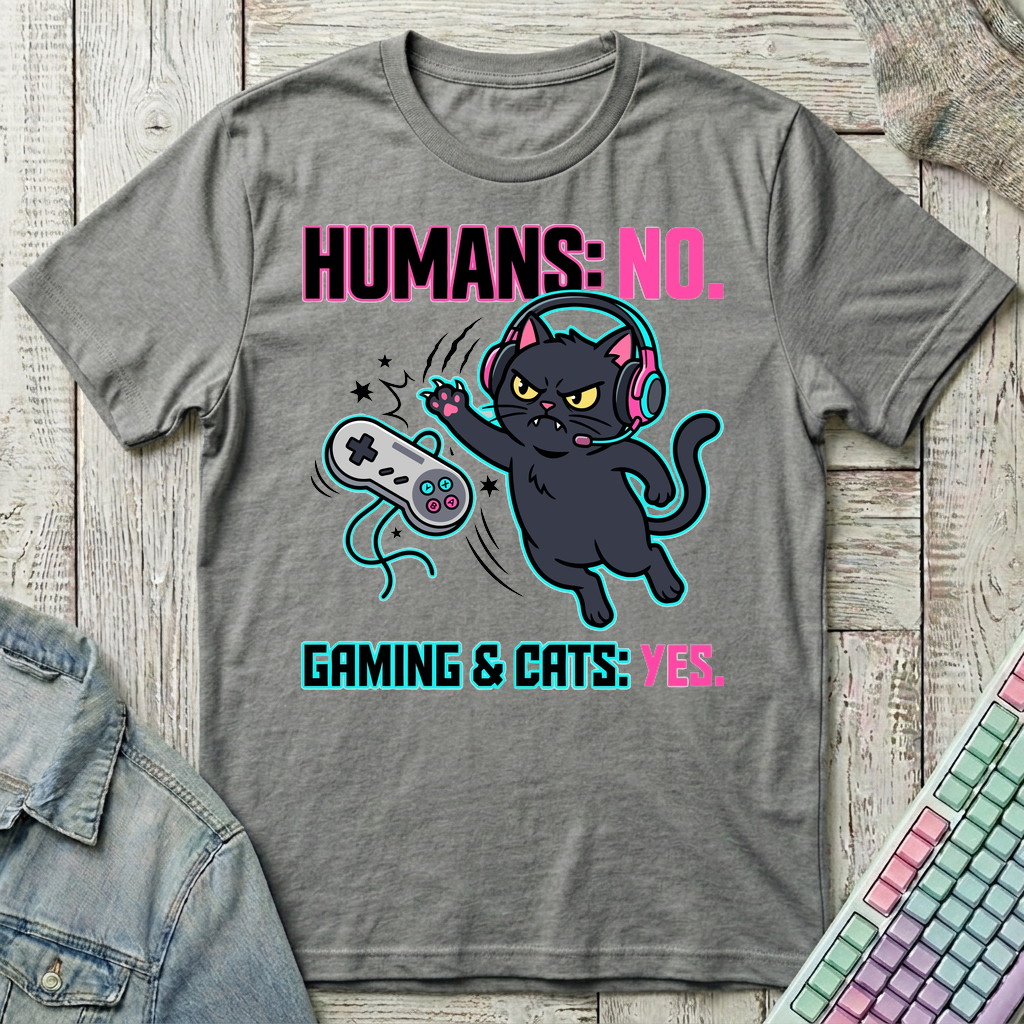Cats Over Humans T-Shirt - Cats Over Humans_graphite_heather