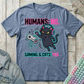 Cats Over Humans T-Shirt - Cats Over Humans_heather_indigo