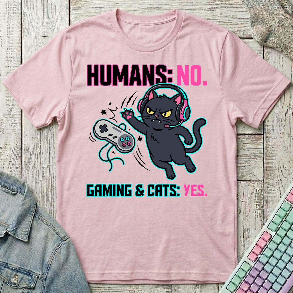 Cats Over Humans T-Shirt - Cats Over Humans_light_pink