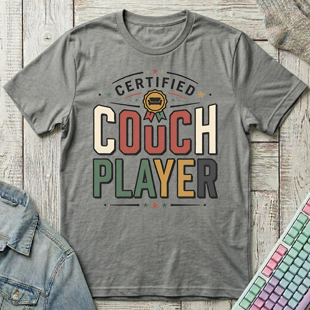 Certified Couch Player T-Shirt - Certified Couch Player_graphite_heather
