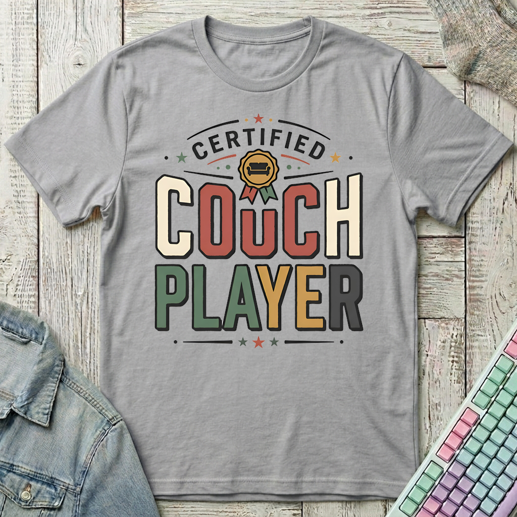 Certified Couch Player T-Shirt - Certified Couch Player_sport_grey