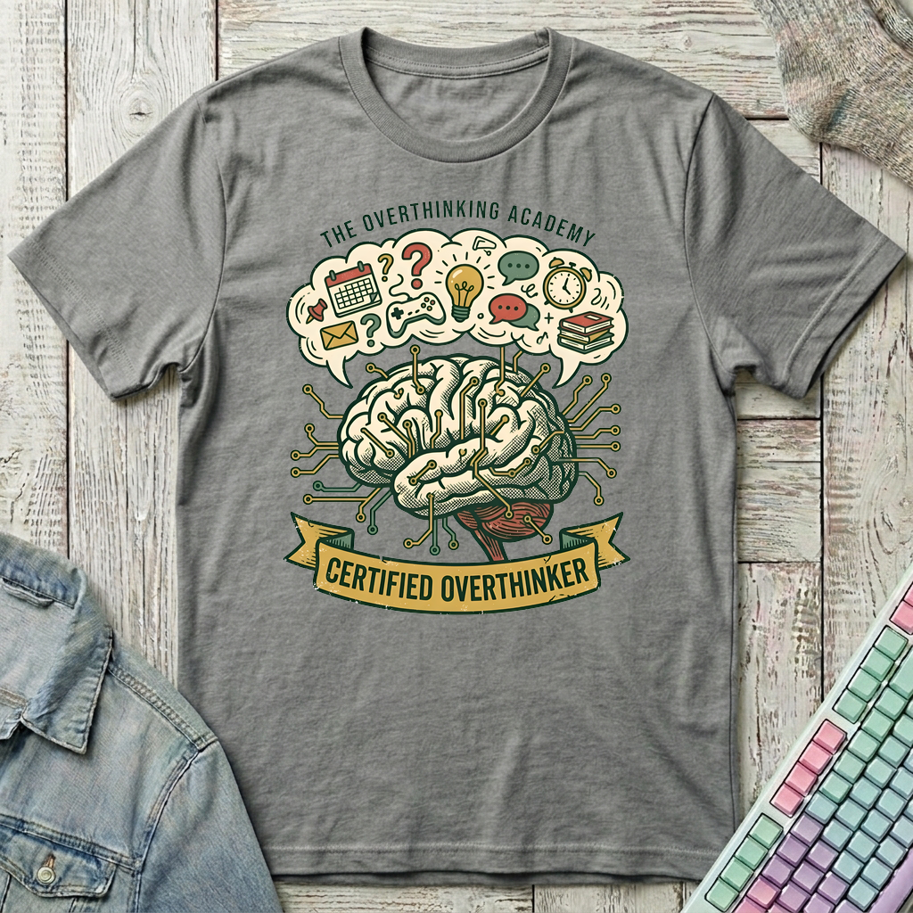 Certified Overthinker T-Shirt - Certified Overthinker_graphite_heather