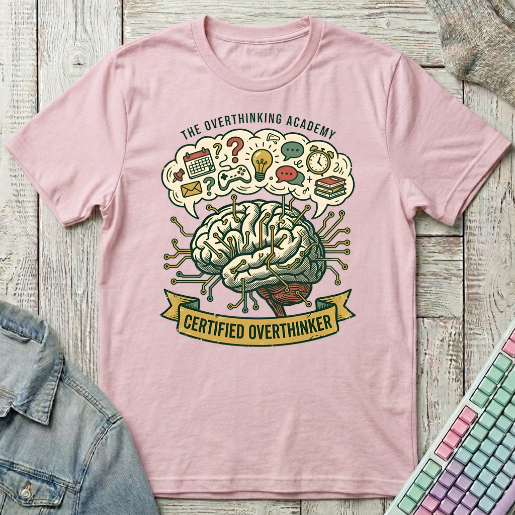 Certified Overthinker T-Shirt - Certified Overthinker_light_pink