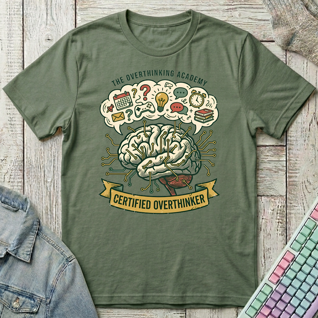 Certified Overthinker T-Shirt - Certified Overthinker_military_green