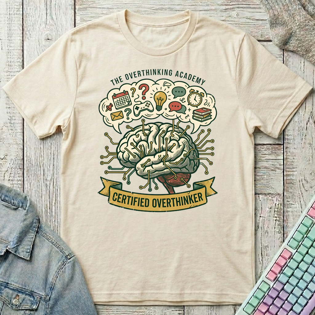 Certified Overthinker T-Shirt - Certified Overthinker_natural