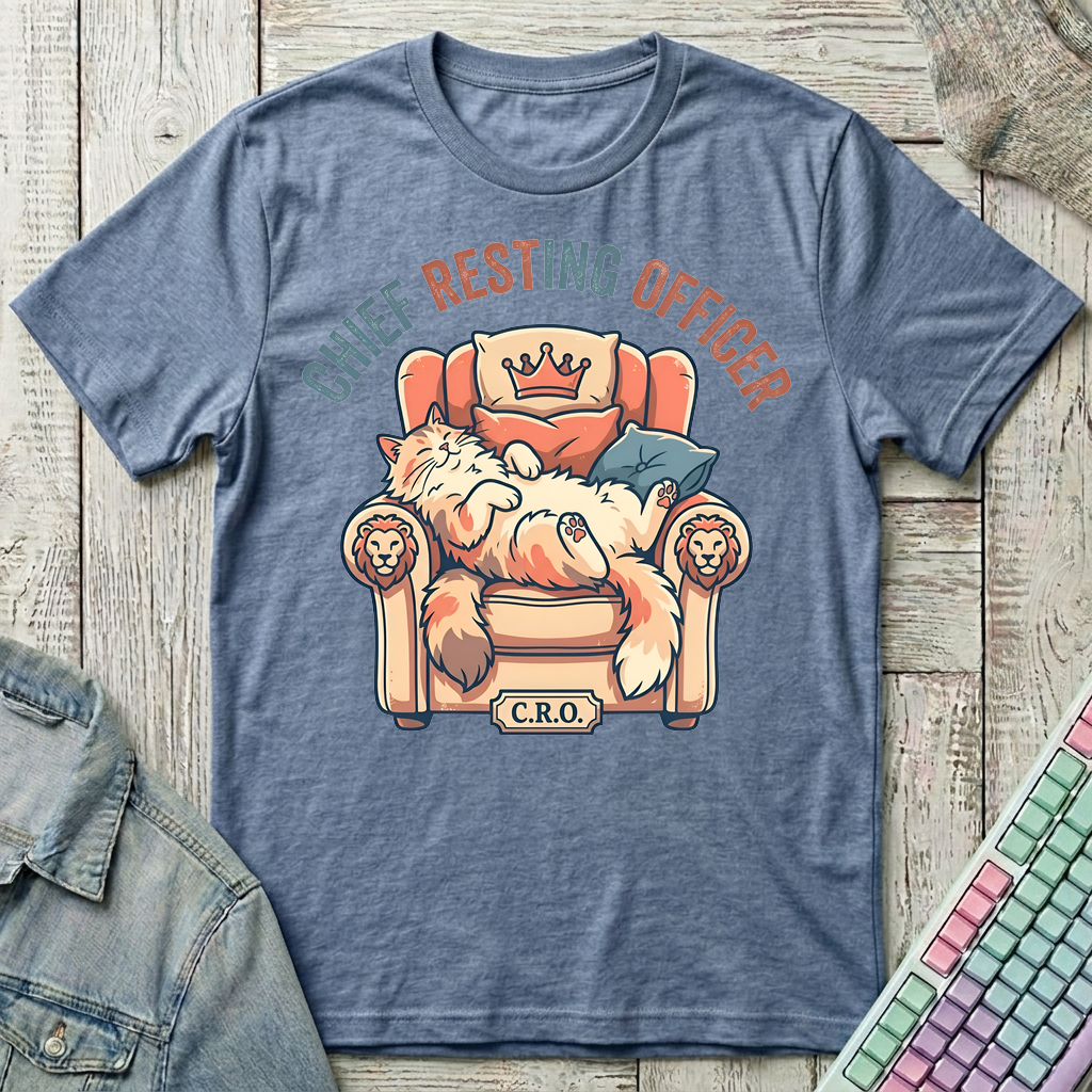 Chief Resting Officer T-Shirt - Chief Resting Officer_heather_indigo