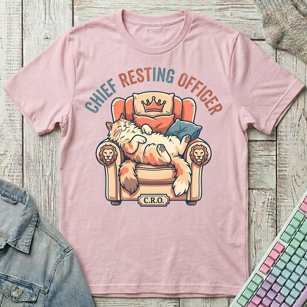 Chief Resting Officer T-Shirt - Chief Resting Officer_light_pink
