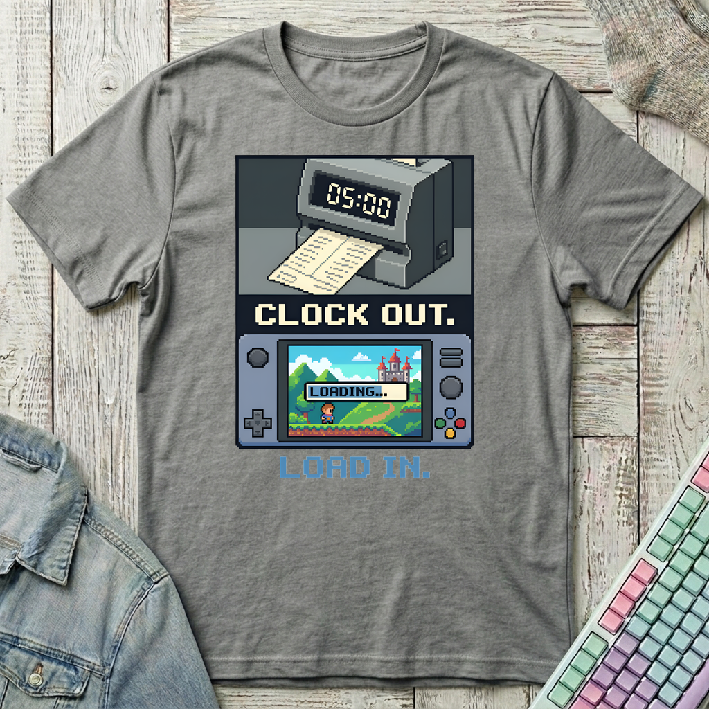 Clock Out T-Shirt - Clock Out_graphite_heather