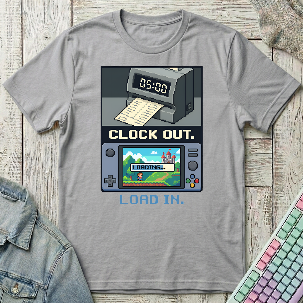Clock Out T-Shirt - Clock Out_sport_grey